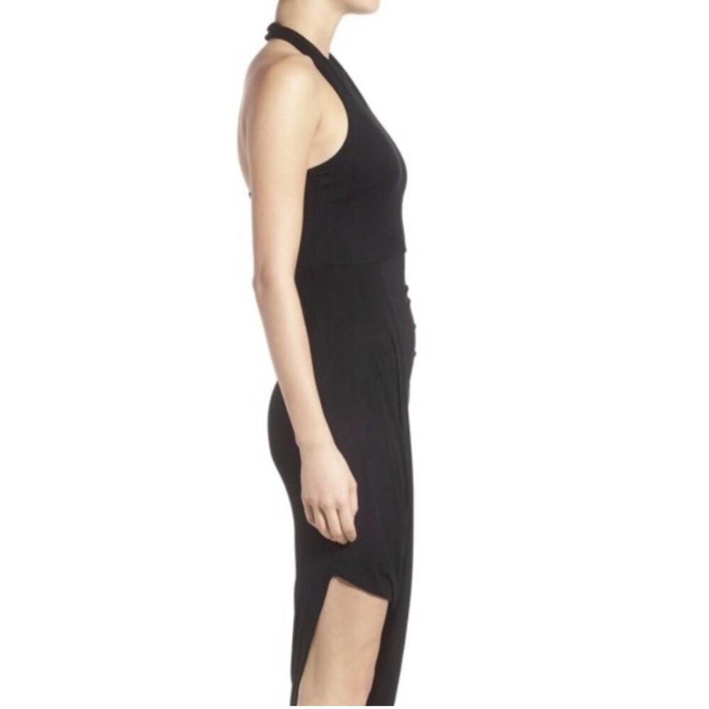 ASTR Asymmetrical Halter Black Super Soft Flattering Cocktail Dress Women Medium - Picture 6 of 12
